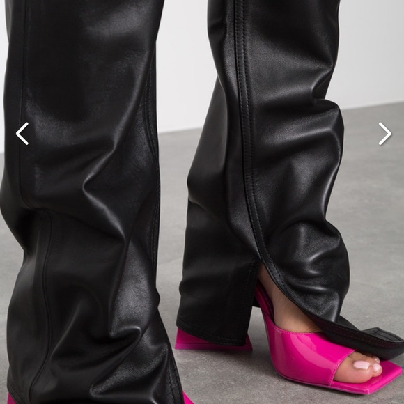 The Attico Asymmetrical Leather Pants Sz 38 **NWT** - Picture 2 of 10